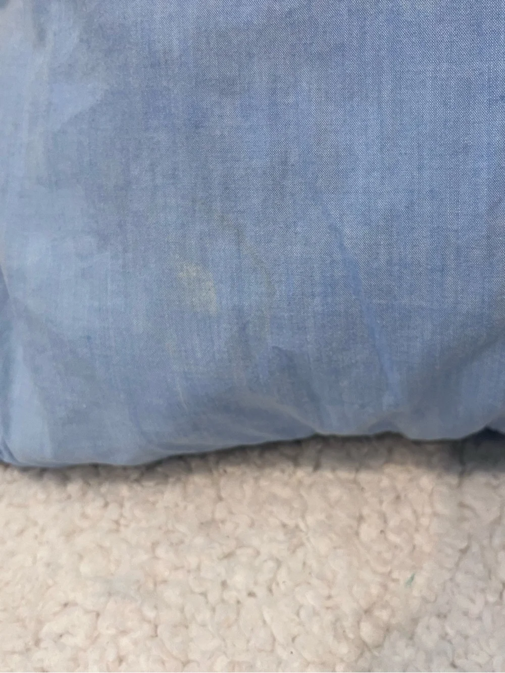 Pottery Barn Kids Denim Blue Pillow White Airplane Quilted Accent Throw 12x16